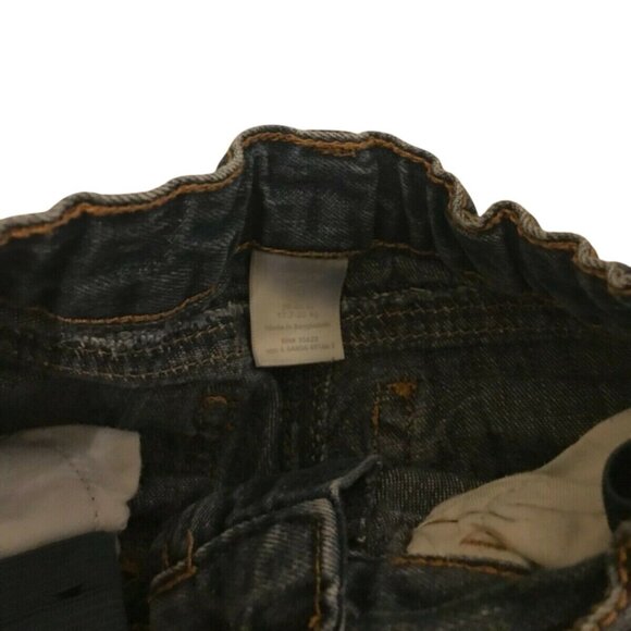 Girls Carters Jeans Embroidered Hearts Colorful Stitching Sz 5 Elastic Waistband - Picture 3 of 4